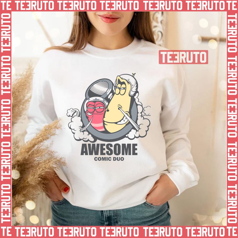 Awesome Comic Duo Larva Animation Unisex Sweatshirt