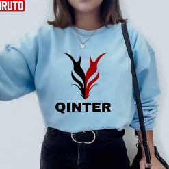 Black And Red Logo Qinter Unisex Sweatshirt