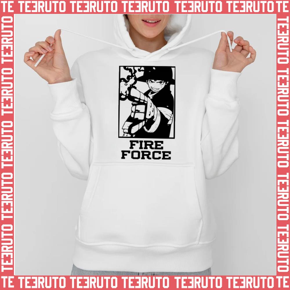 Black Manga Art Shinra Kusakabe Fire Force Unisex Sweatshirt