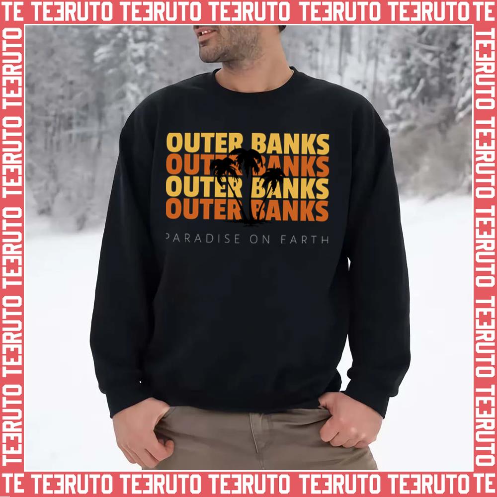 Cocomut Trees Outer Banks Fan Design Unisex Sweatshirt