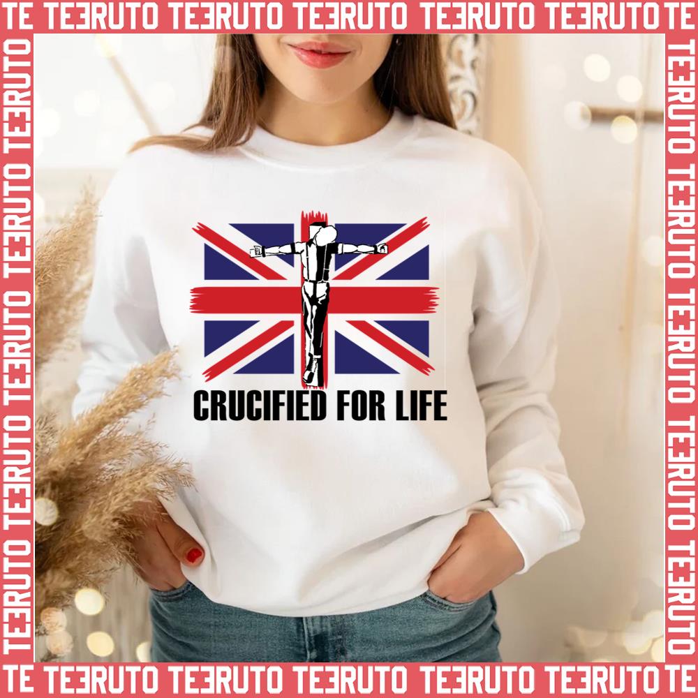 Crucified For Life Skinhead Flag The 4 Skins Unisex Sweatshirt