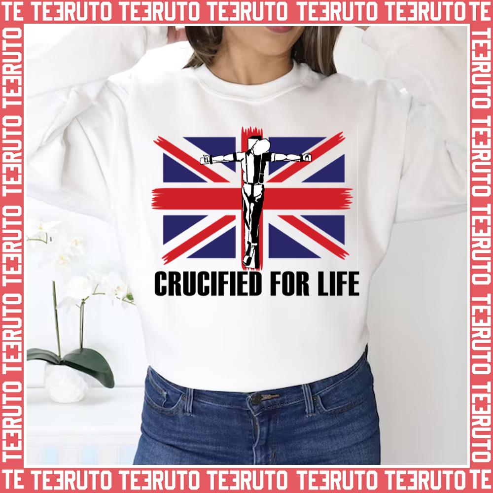 Crucified For Life Skinhead Flag The 4 Skins Unisex Sweatshirt