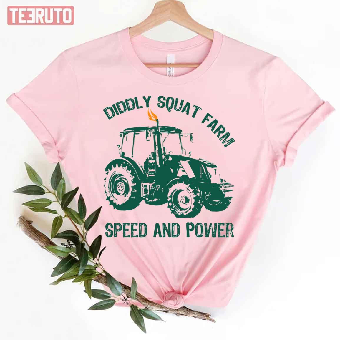 Design Diddly Squat Farm Speed And Power Green Unisex T-Shirt