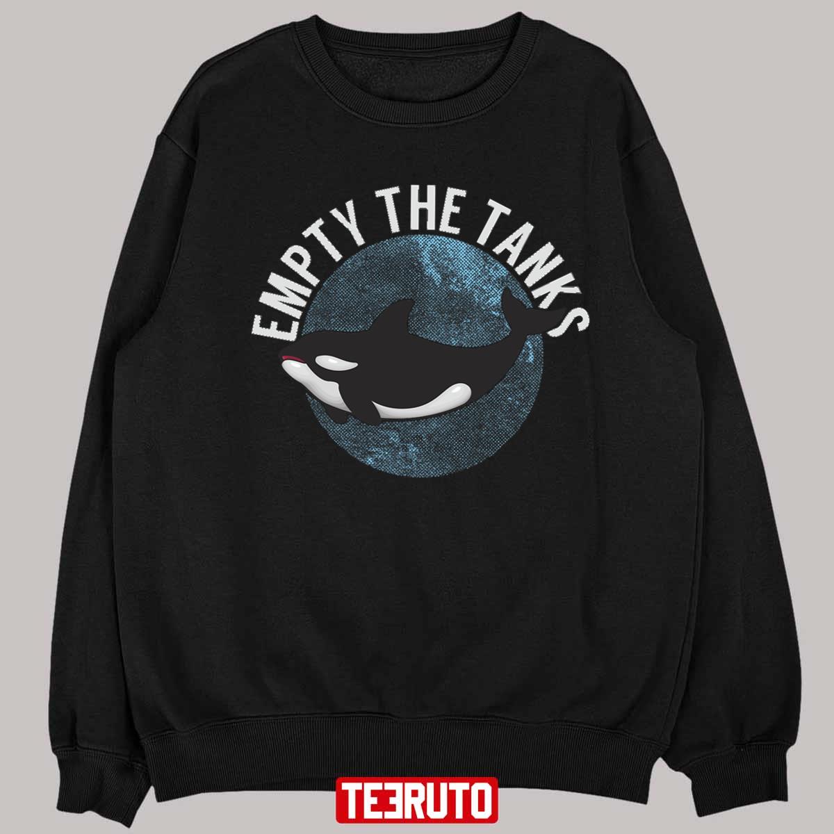 Empty The Tanks Killer Whale Orca Eco Friendly Graphic Unisex T-Shirt