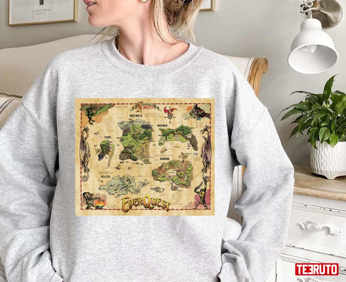 Everquest World Of Norrath Map Unisex Sweatshirt