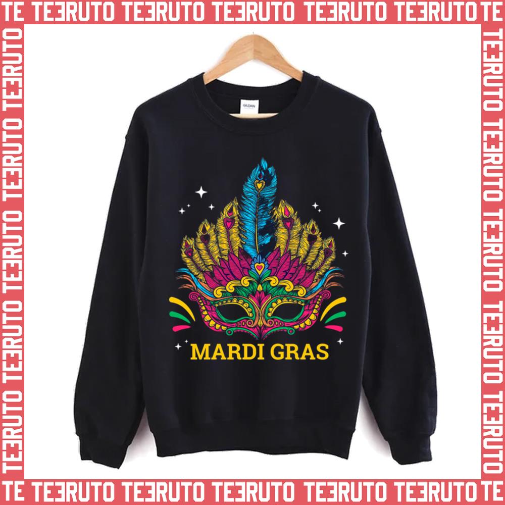 Feather Mask Mardi Gras With My Gnomies Unisex Sweatshirt