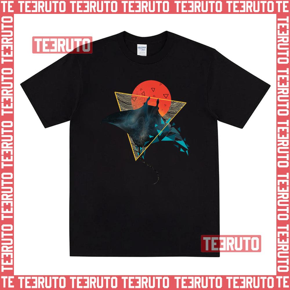 Geometric Sting Ray Sun Art Unisex T-Shirt