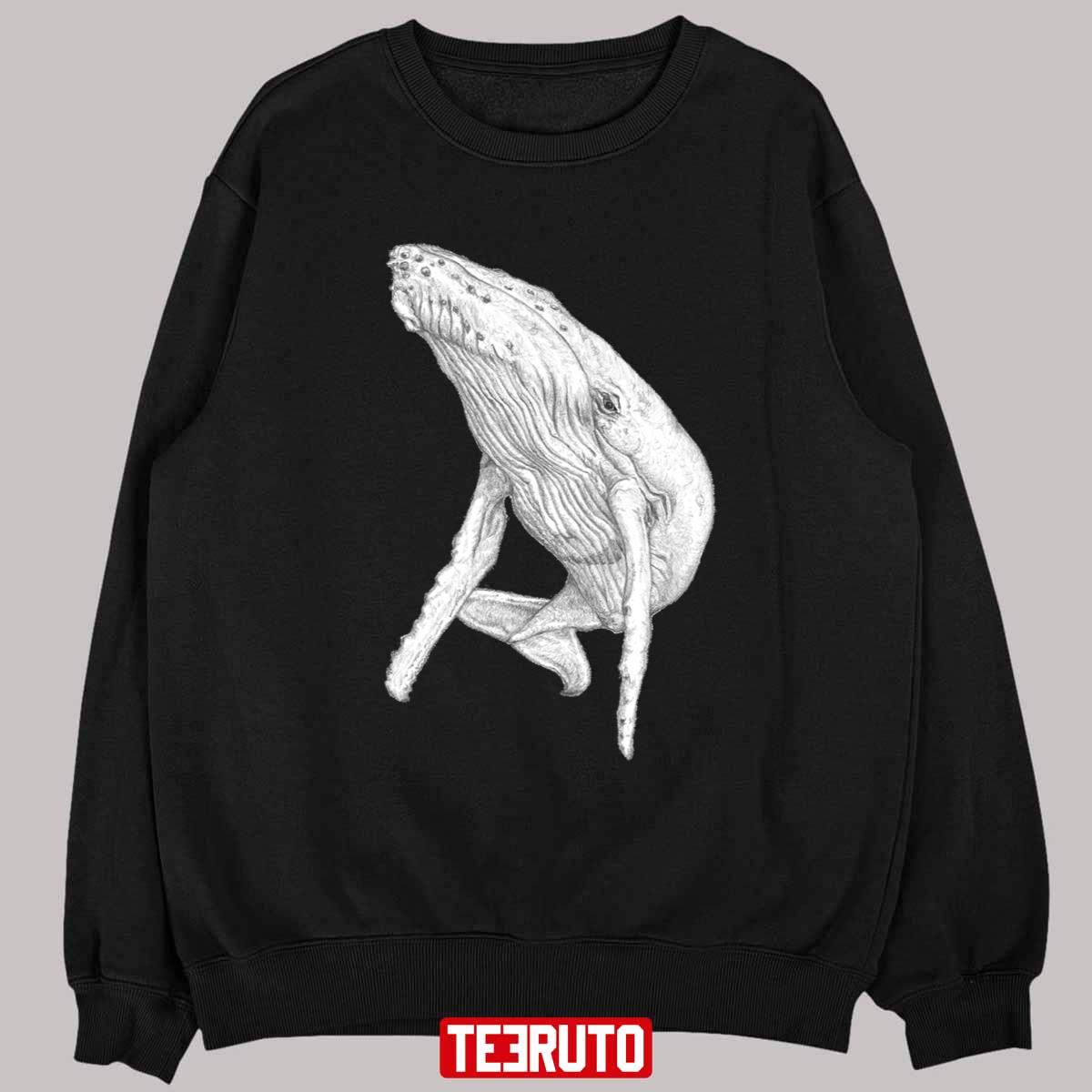 Humpback Whale White Design Unisex T-Shirt