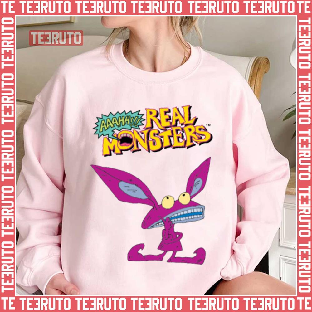 Logo Design Aaahh Real Monsters Pink Unisex Sweatshirt