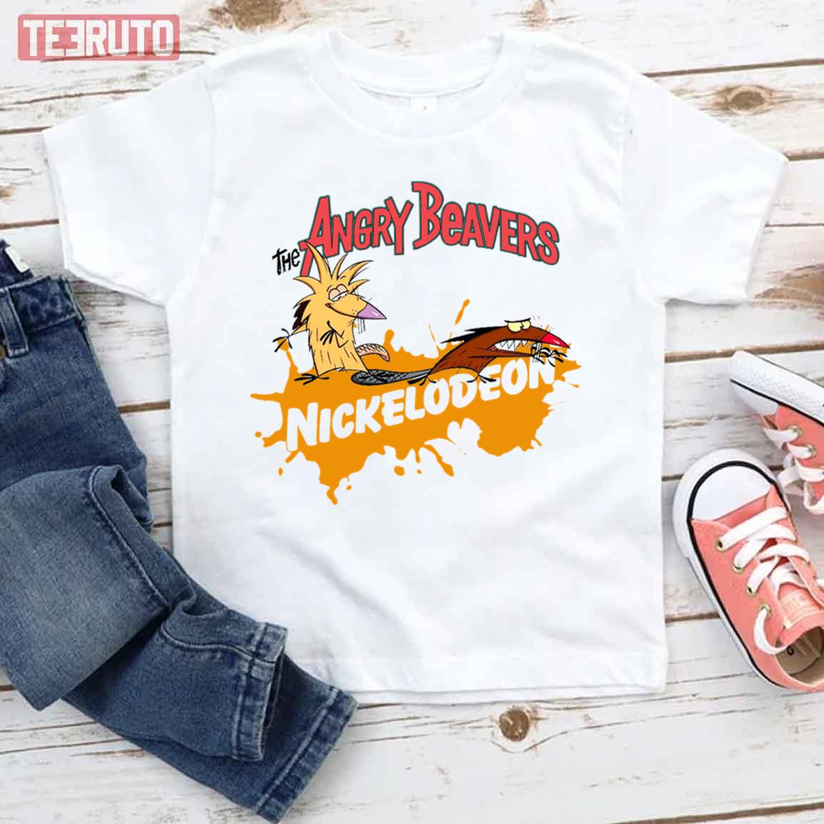 Nickelodeon Parody Logo Angry Beavers Unisex T-Shirt