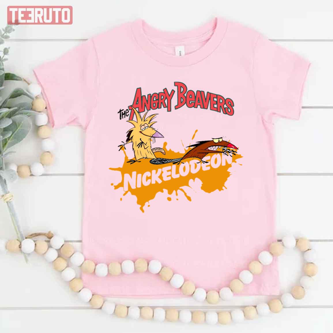 Nickelodeon Parody Logo Angry Beavers Unisex T-Shirt