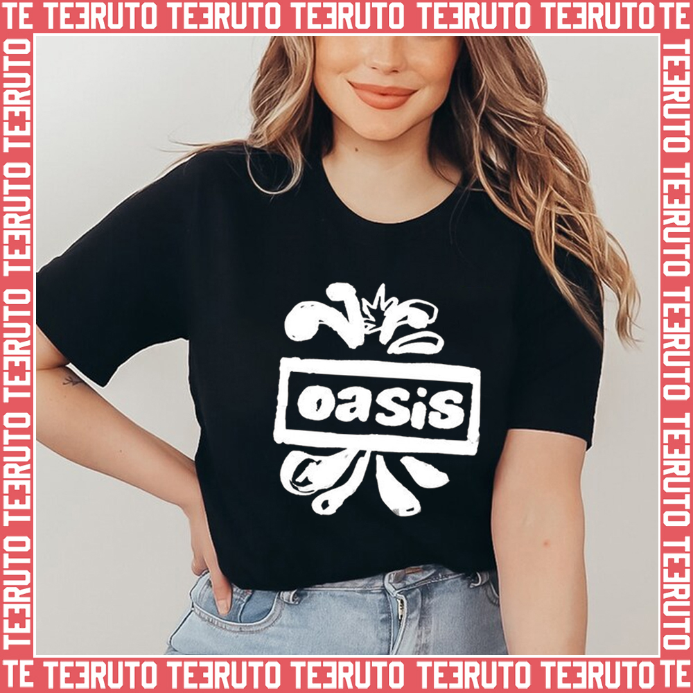 Oasis Band White Logo Design Unisex TShirt Teeruto