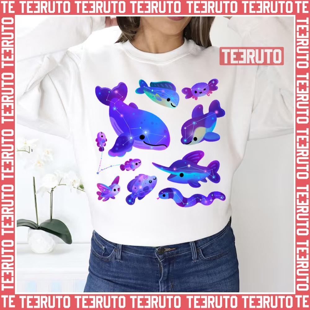 Ocean Constellations Fish Design Unisex Sweatshirt