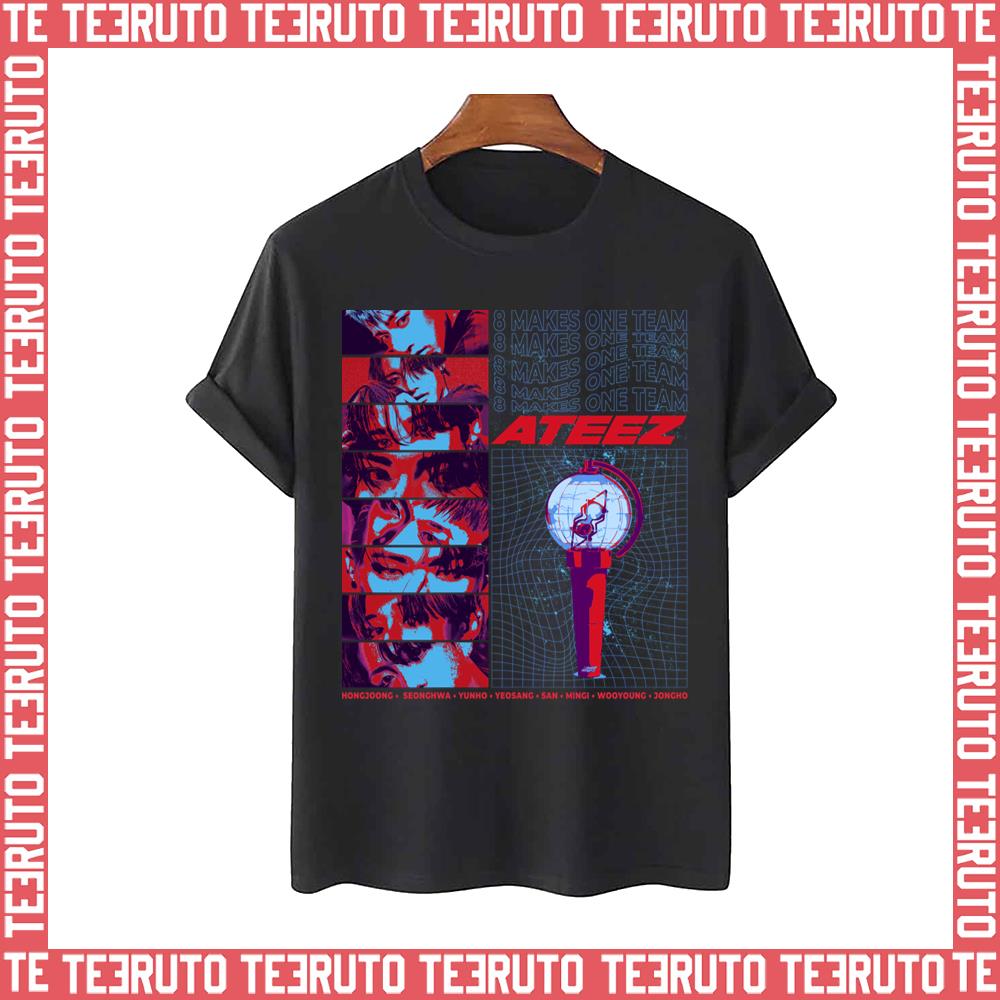 Ot8 Retro Streetwear Inspired Design Ateez Unisex T-Shirt