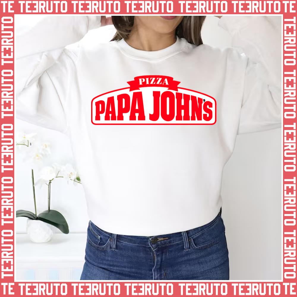 Red Papa John's Pizza Logo Unisex Sweatshirt