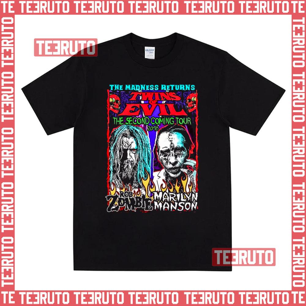 Rob Zombie And Marilyn Manson Twins Of Evil Tour 2019 Unisex Sweatshirt