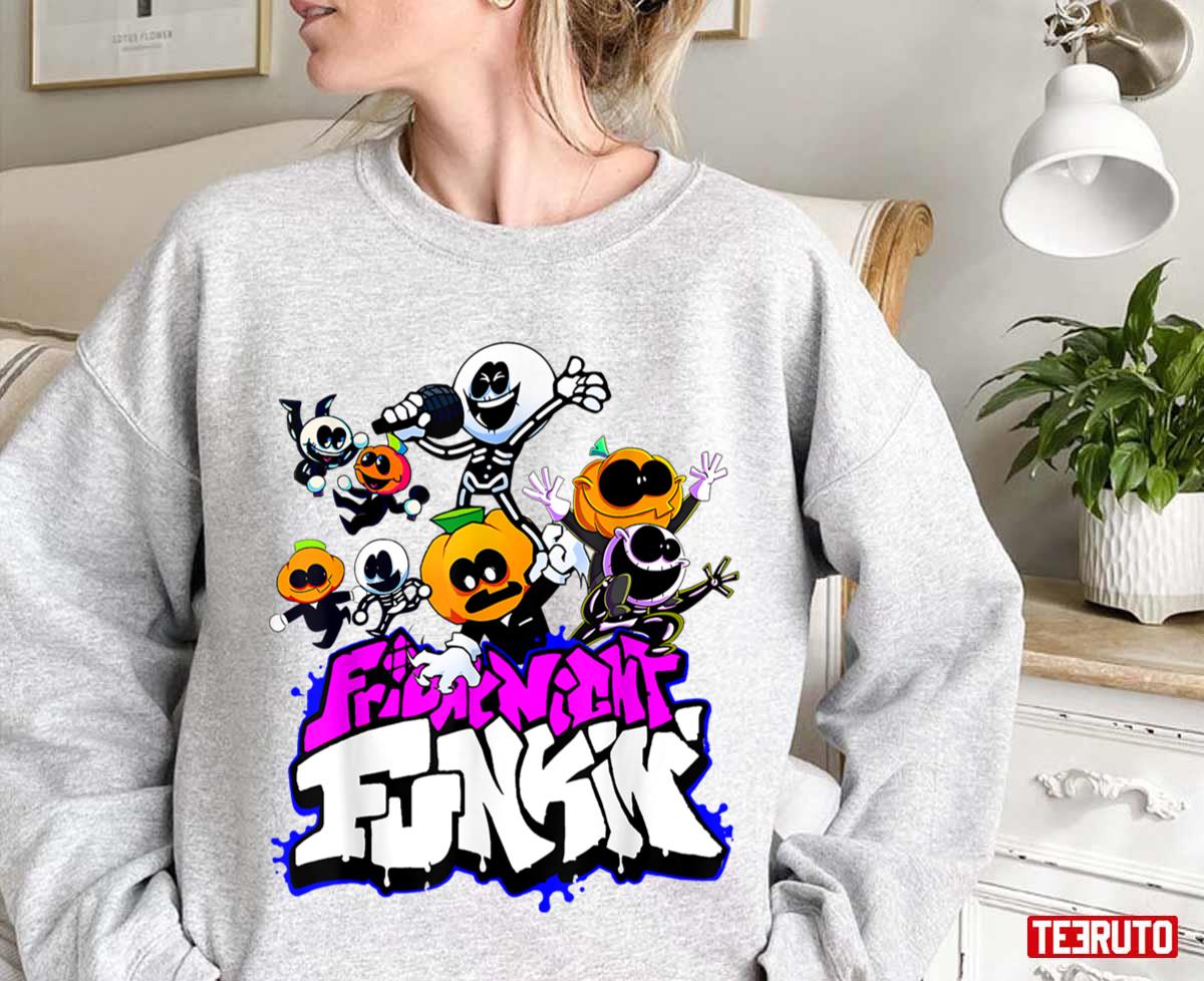Skid And Pump Mode Halloween Friday Night Funkin Unisex Sweatshirt