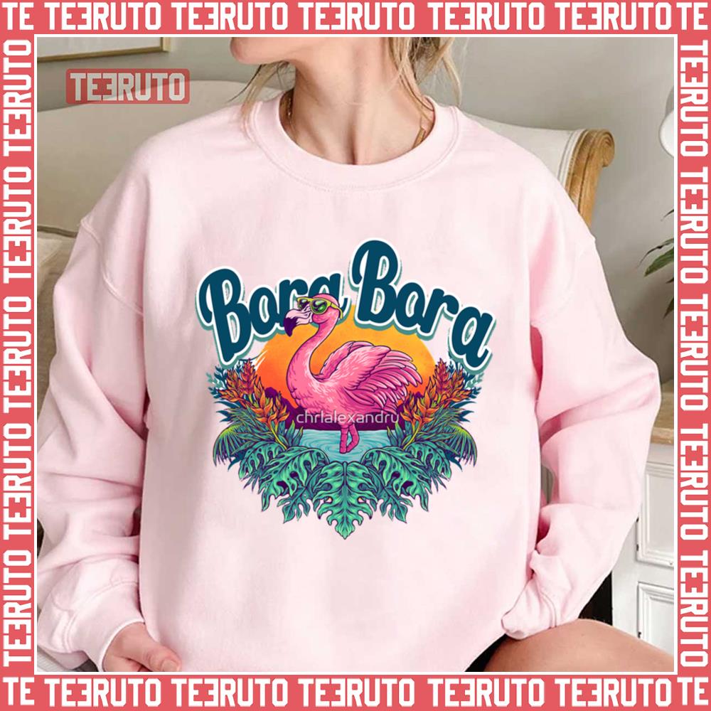 Trip Flamingo Design Bora Bora Unisex Sweatshirt