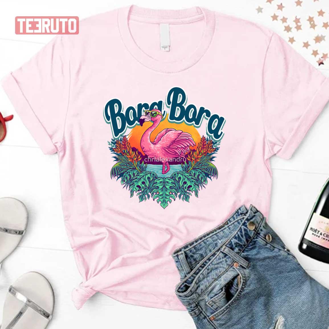 Trip Flamingo Design Bora Bora Unisex Sweatshirt