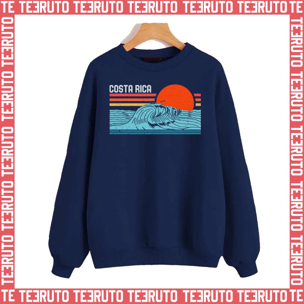 Vintage Costa Rica Beach Surfing Retro Surf 70s Unisex Sweatshirt