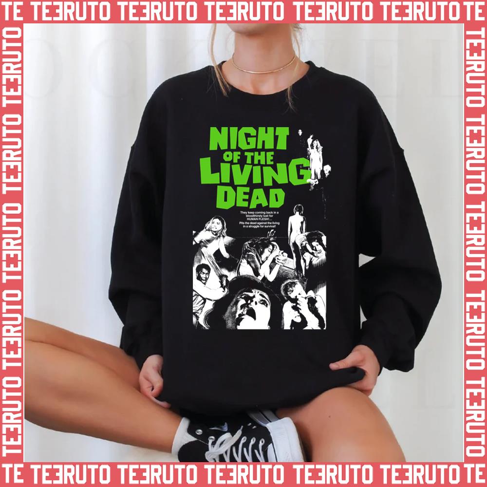 White Art Night Of The Living Dead Unisex Sweatshirt