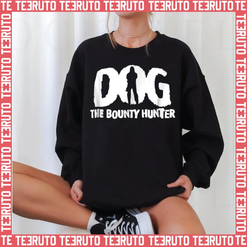 White Logo Cartoon Dog The Bounty Hunter Unisex Sweatshirt