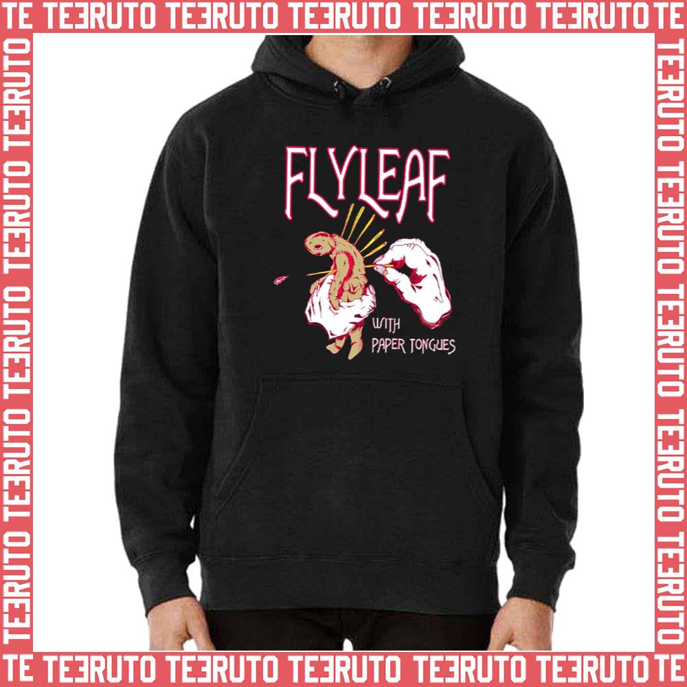 With Paper Tongue Flyleaf Band Logo Unisex Hoodie