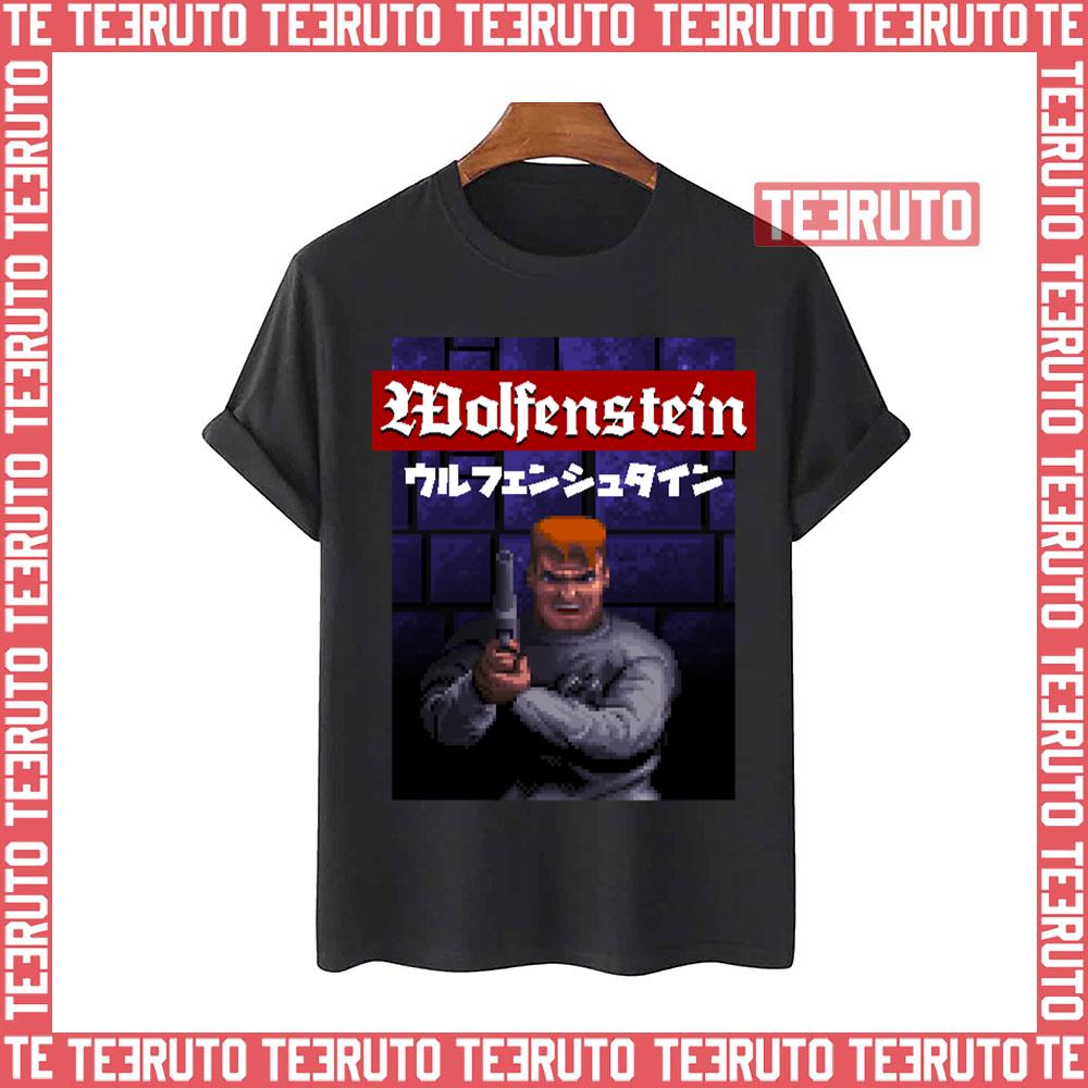 Wolfenstein Kanji Logo Wolfenstein 3d Unisex T-Shirt