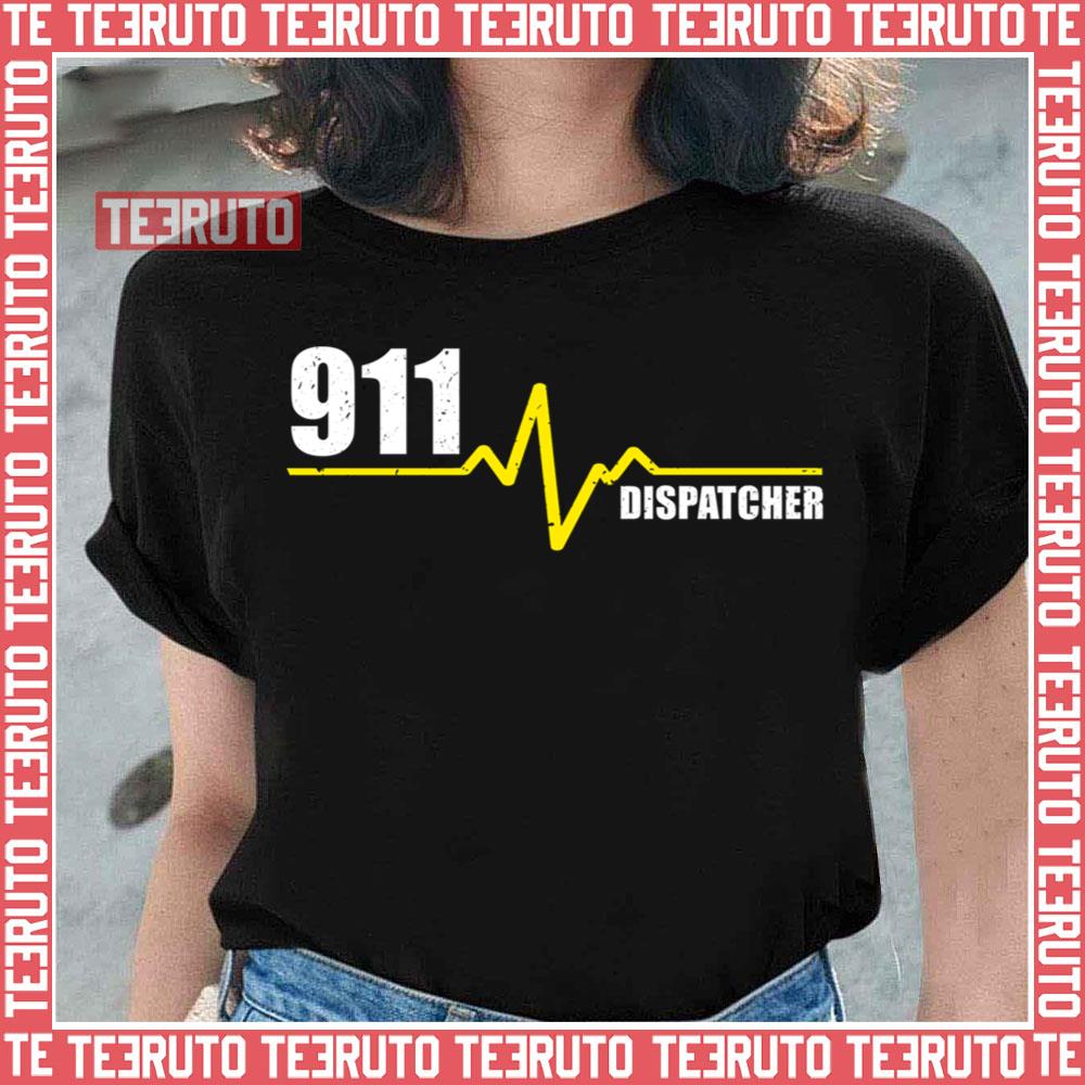 911 Dispatcher Heartbeat Thin Gold Line Unisex Sweatshirt