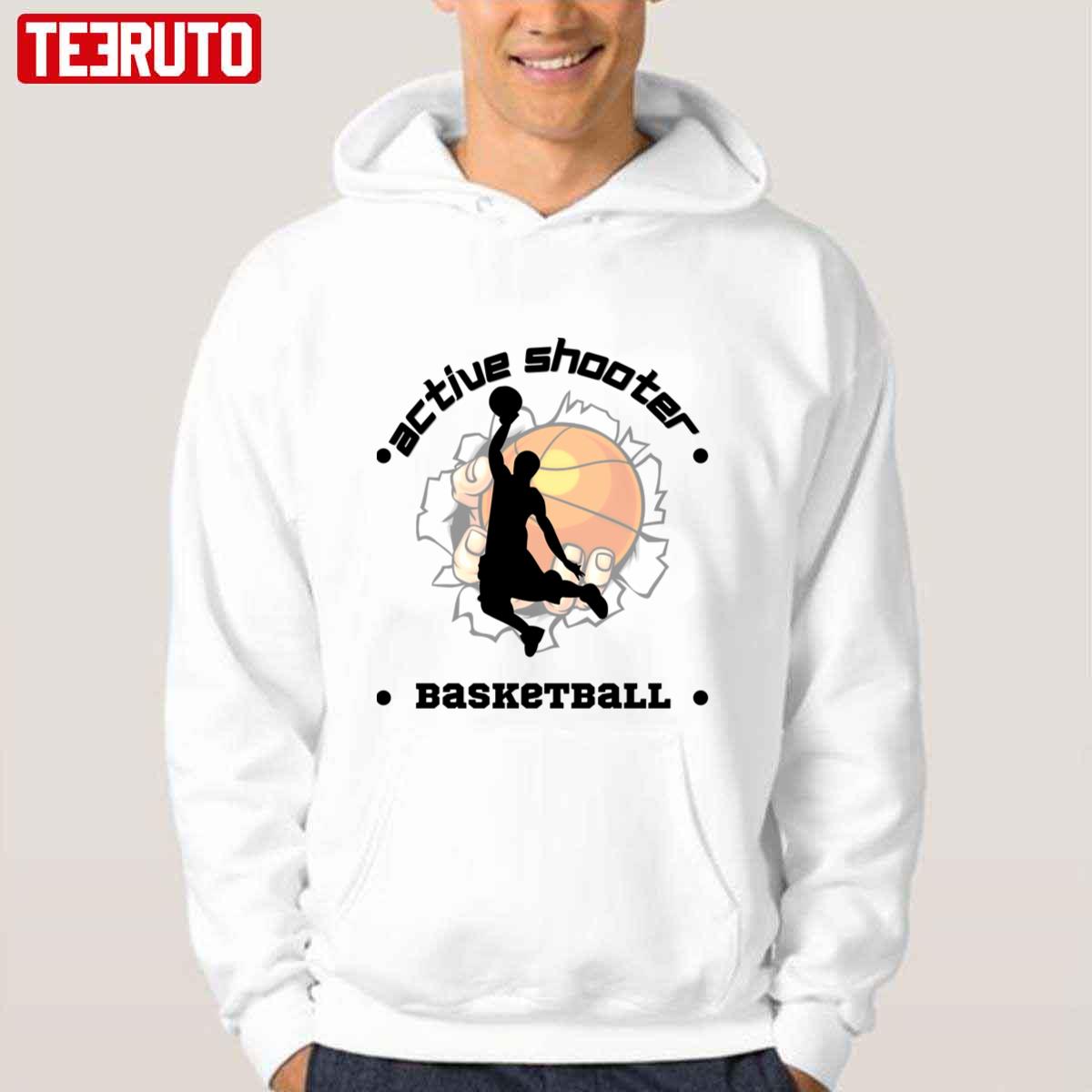 Active Shooter Basketball Basketball Sport Lover Unisex Hoodie