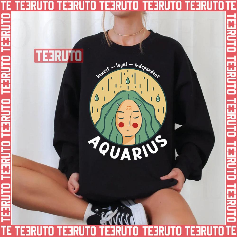 Aesthetic Aquarius Zodiac Girl Unisex Sweatshirt