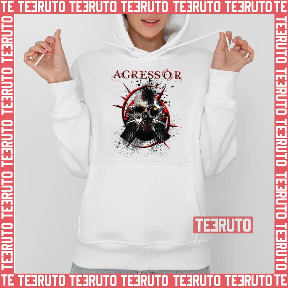 Agressor Official Merch Skull Design Unisex Hoodie