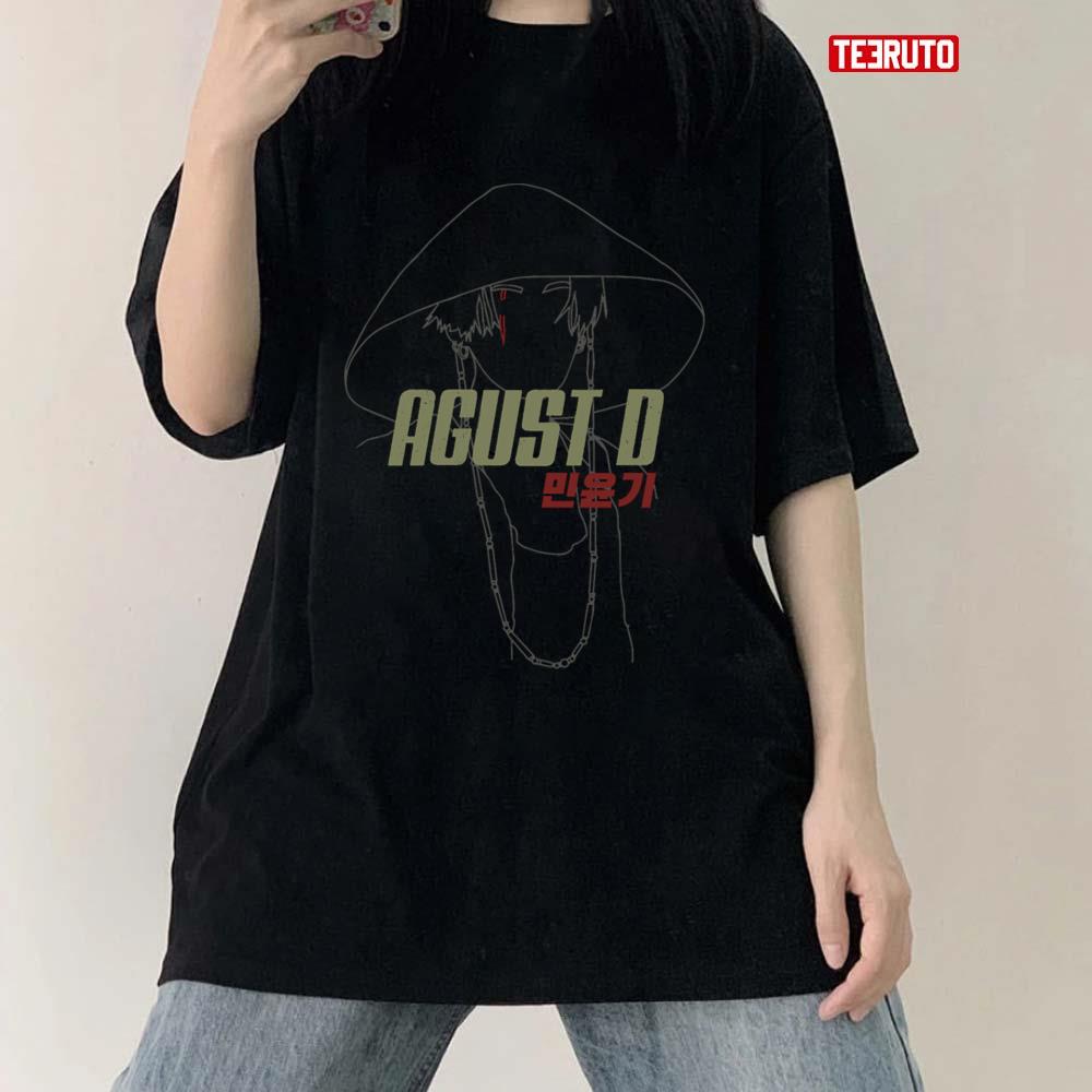 Agust D Tour Bts Suga Line Art Unisex T-shirt