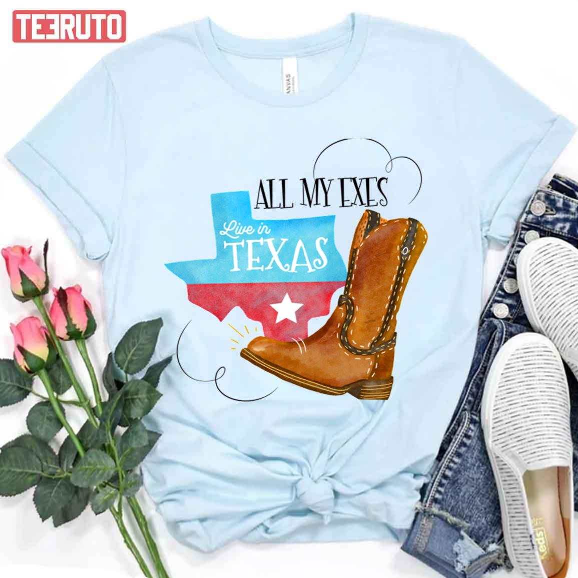 All My Exes Live In Texas Unisex T-Shirt