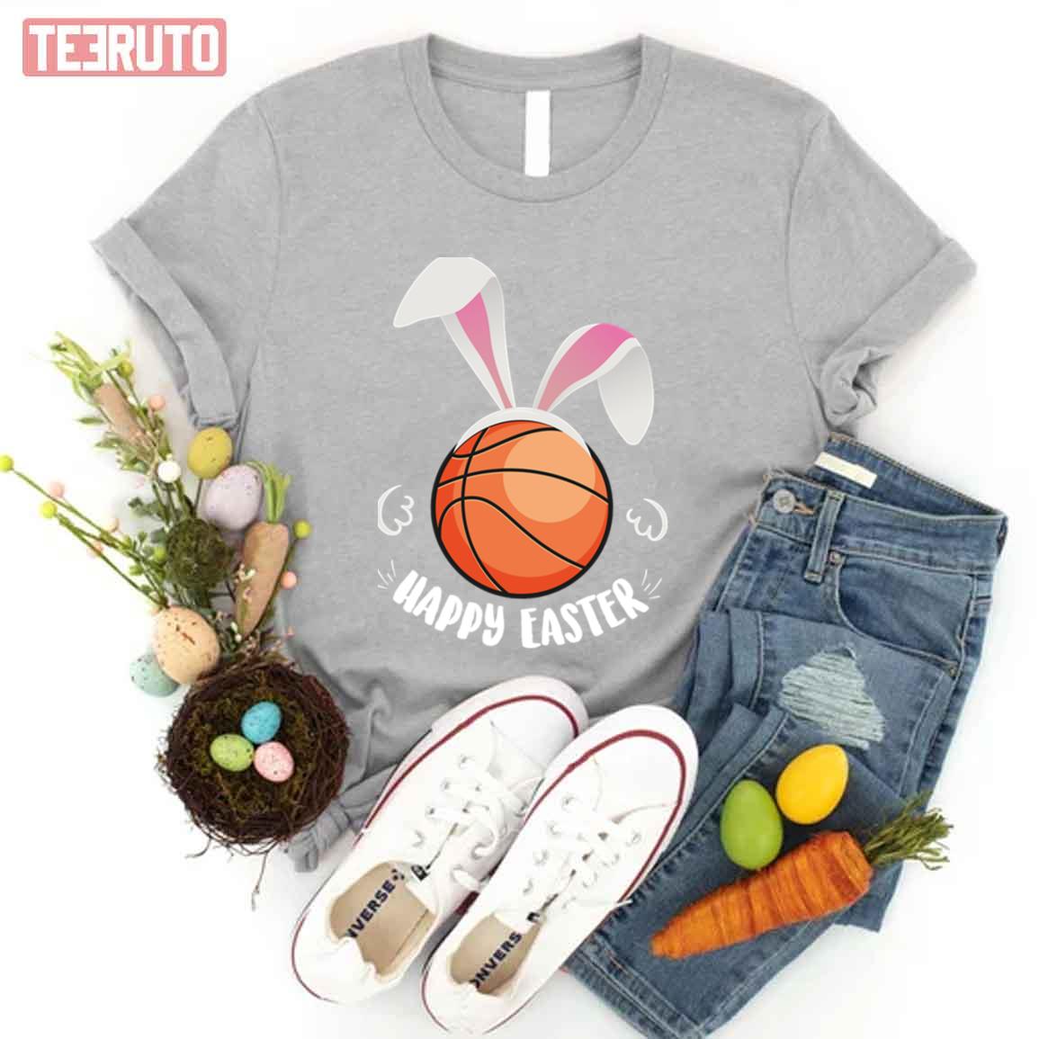 Amazing Design Easter Bunny Basketball Lover Happy Easter Unisex T-shirt