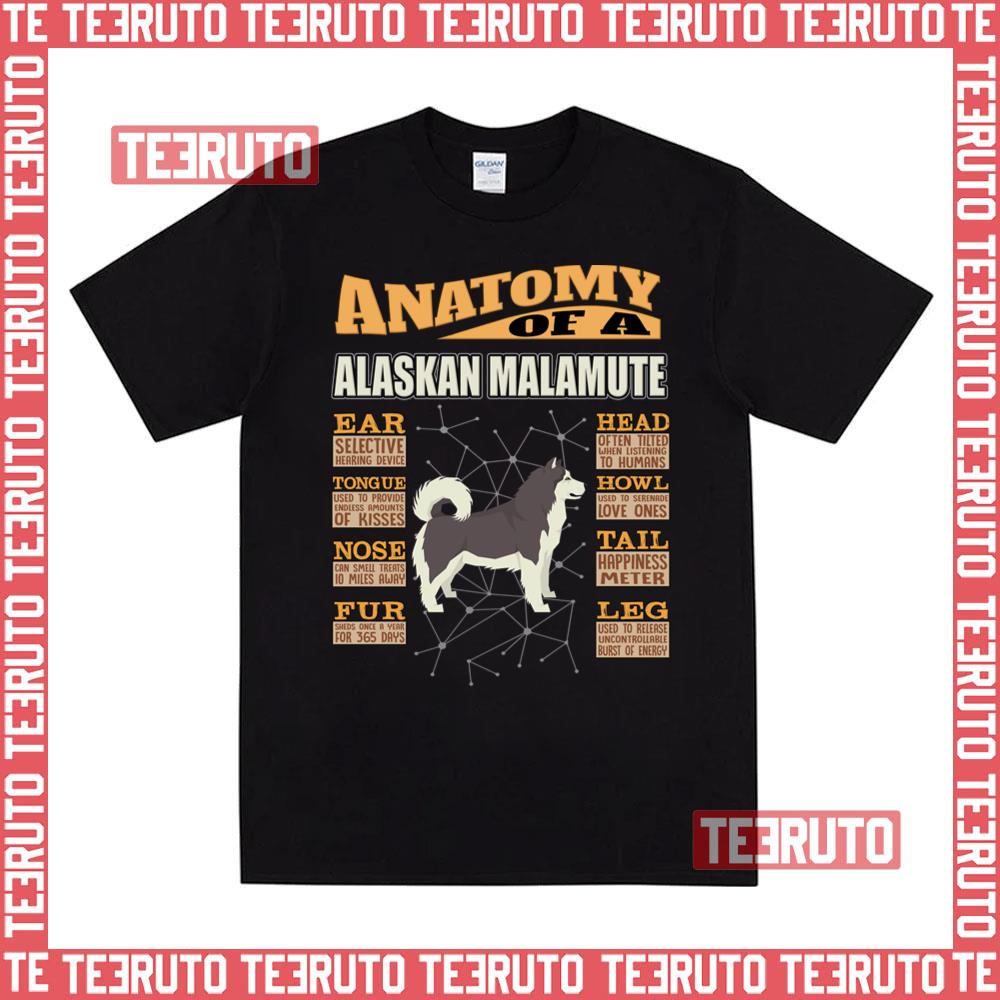 Anatomy Of A Alaskan Malamute Unisex T-Shirt