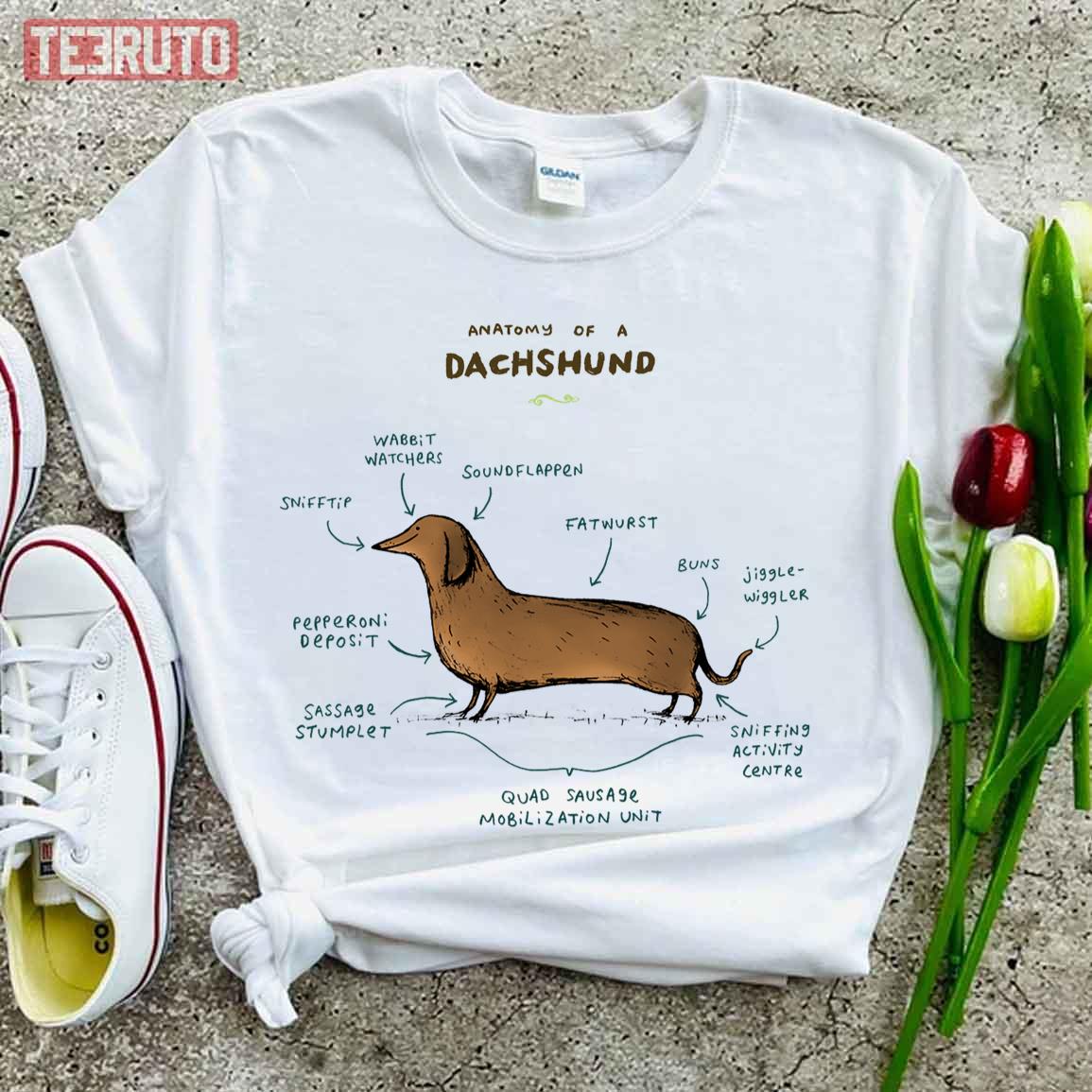 Anatomy Of A Dachshund Unisex T-Shirt