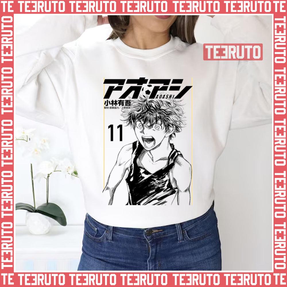 Aoashi Grayscale Manga Style Aoashi Anime Unisex Sweatshirt