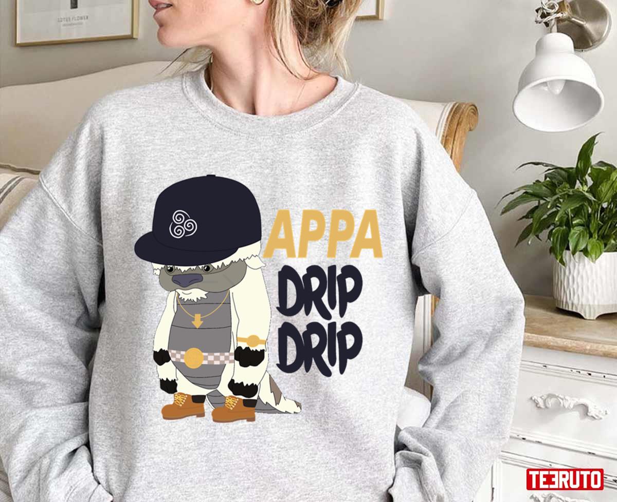 Appa Drip Drip Wearing A Cap Avatar The Last Airbender Unisex Sweatshirt
