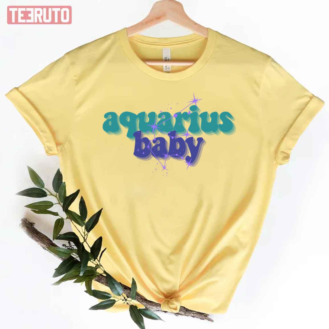 Aquarius Baby Zodiac Sign Design Unisex T-Shirt