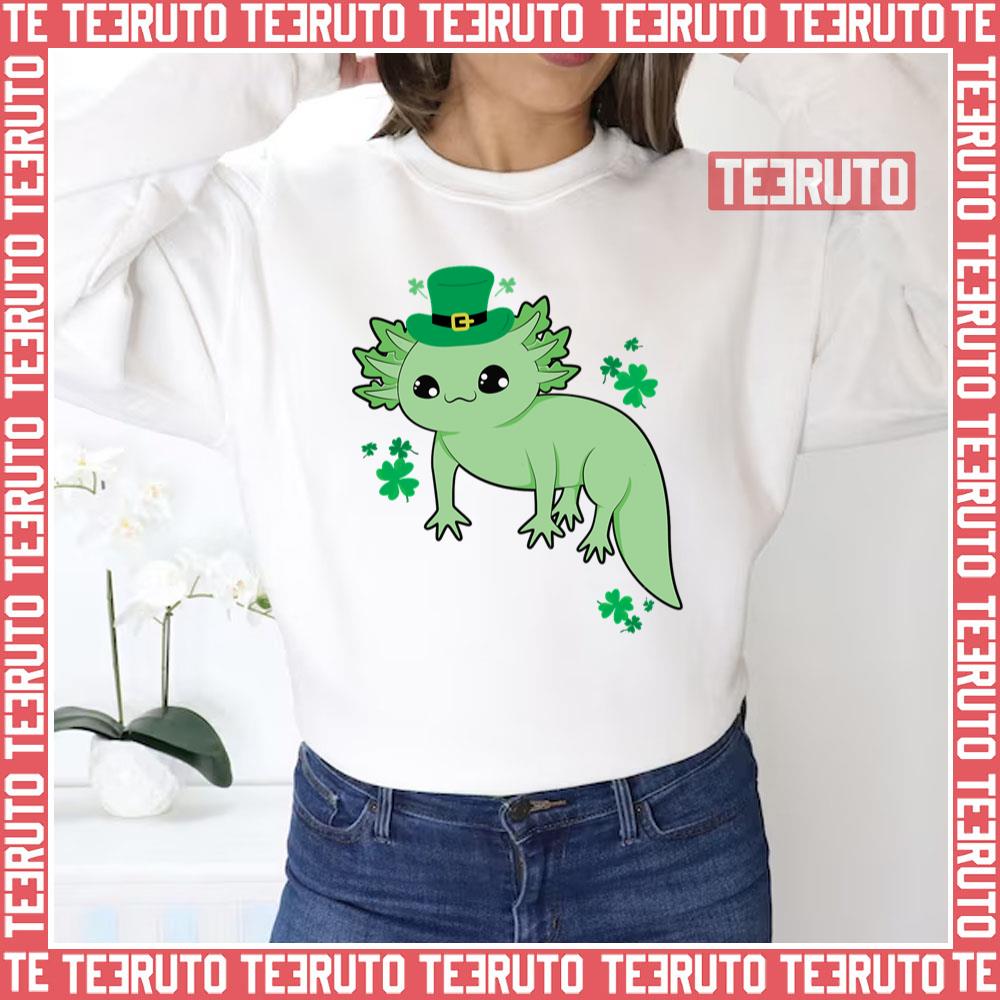 Axolotl Leprechaun St Patrick’s Day Axolotl Irish Shamrock Unisex Sweatshirt