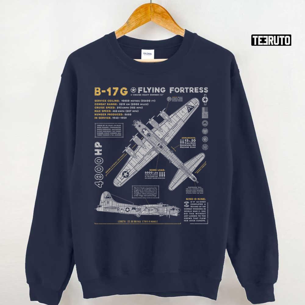 B 17 Flying Fortress Air Forces Unisex Sweatshirt