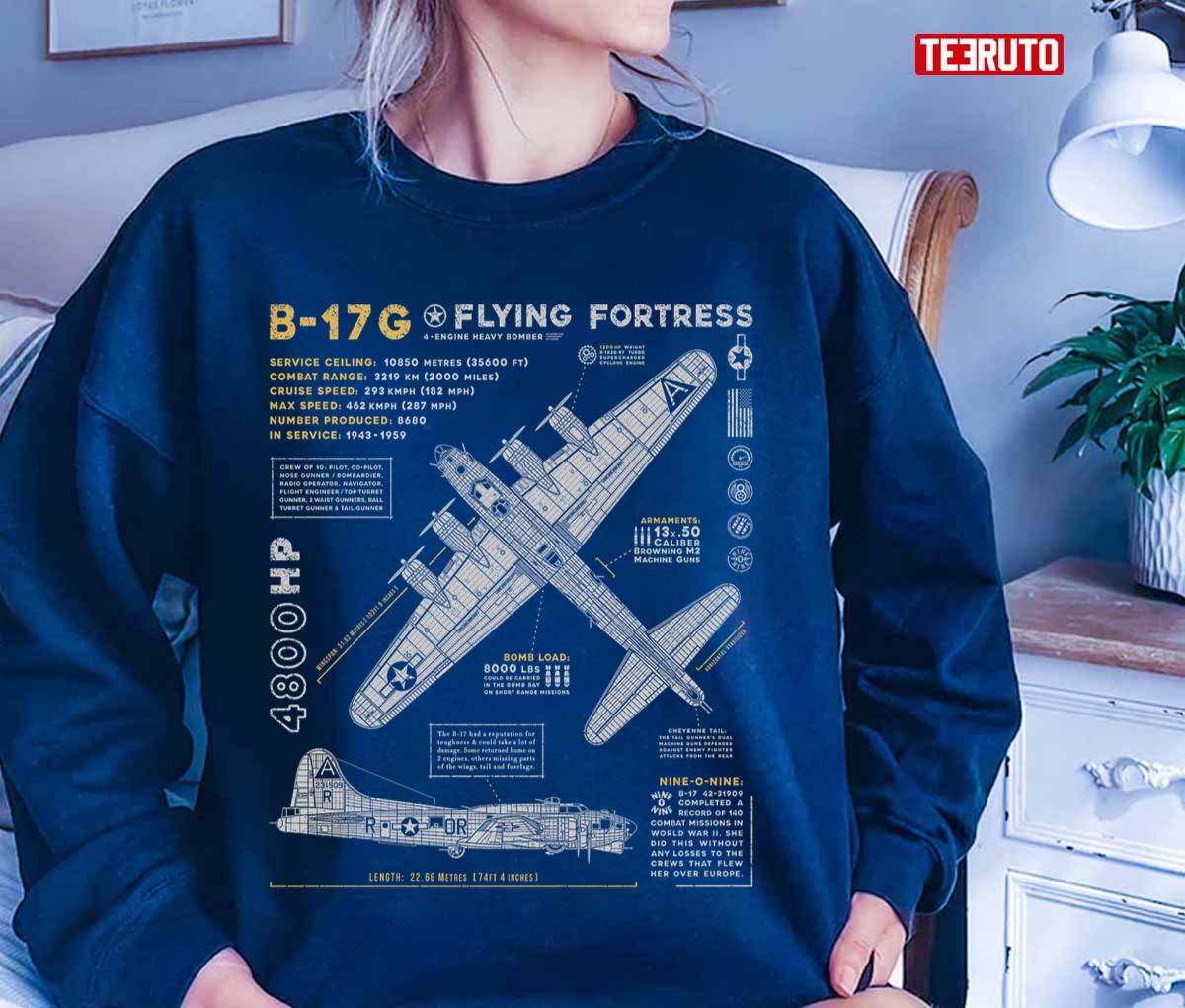 B 17 Flying Fortress Air Forces Unisex Sweatshirt