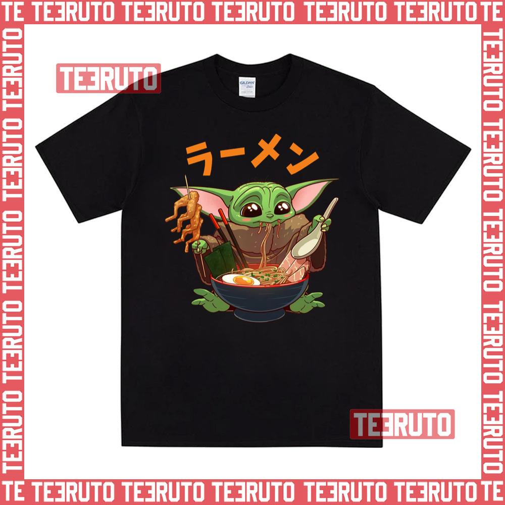 Baby Yoda Eating Ramen The Mandalorian Unisex T-Shirt