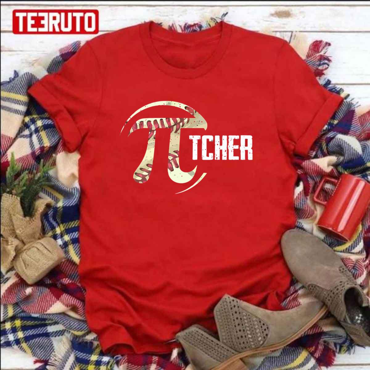 Baseball Pattern Pitcher National Pi Day Unisex T-shirt