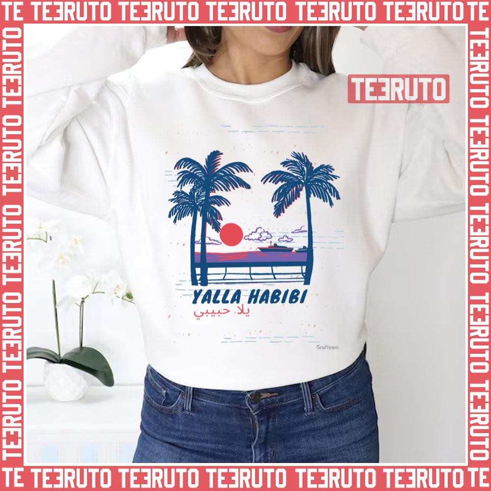 Beach Scene Yalla Habibi Design Unisex Sweatshirt