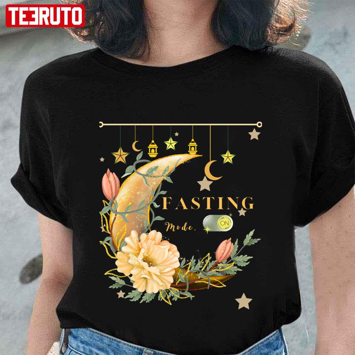 Beautiful Moon Vintage Fasting Mode Ramadan On Unisex T-shirt