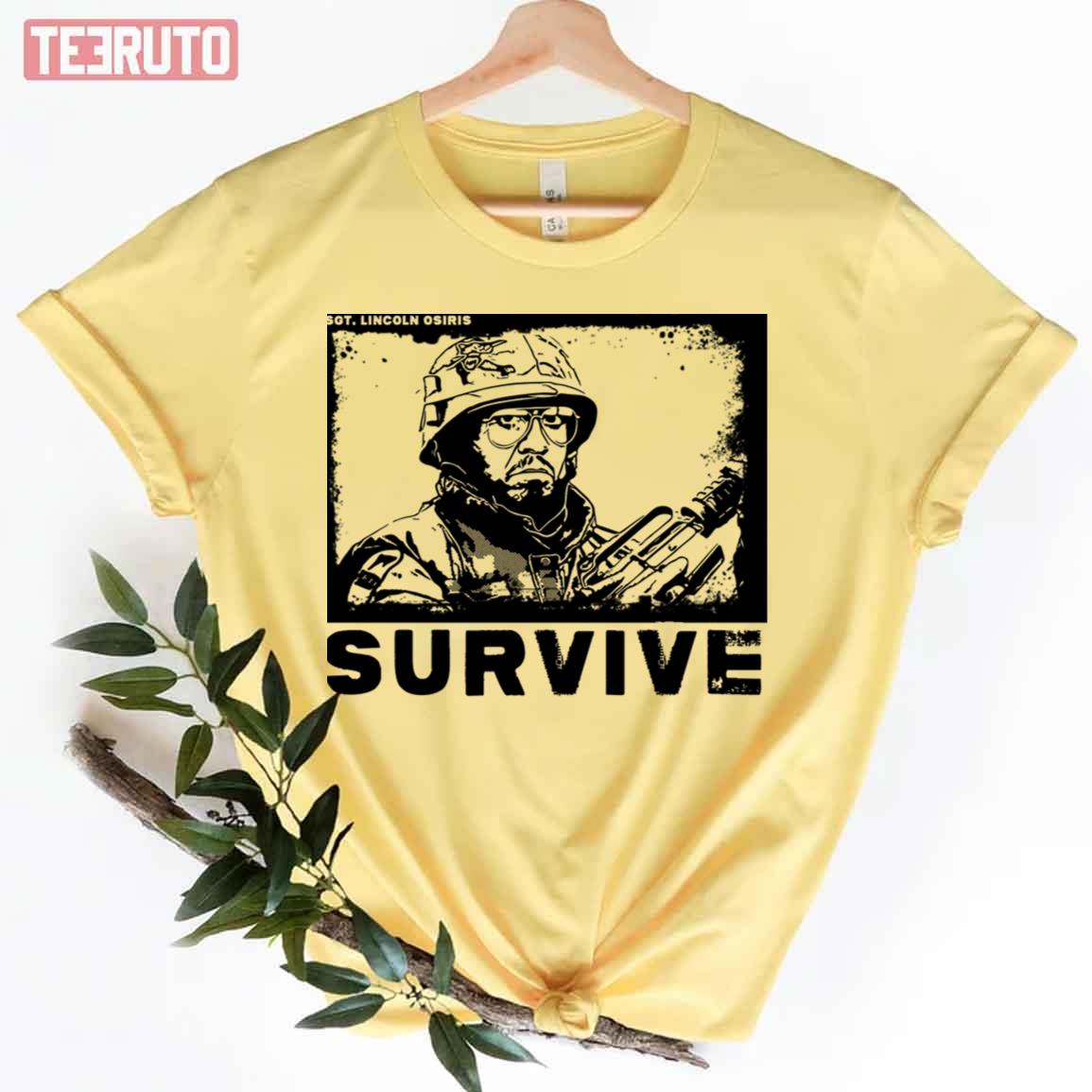 Black And White Art Tropic Thunder Survive Unisex T-Shirt