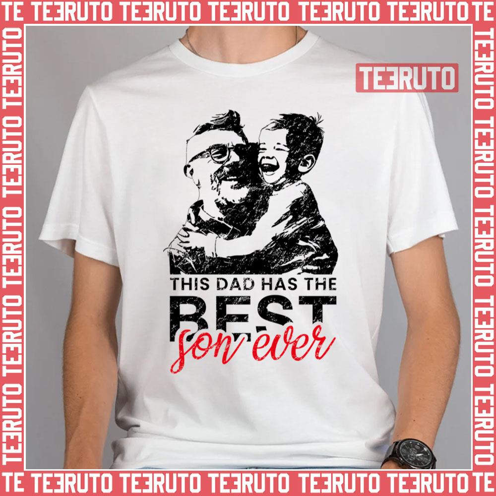 Black And White This Dad Has The Best Son Ever Unisex T-Shirt