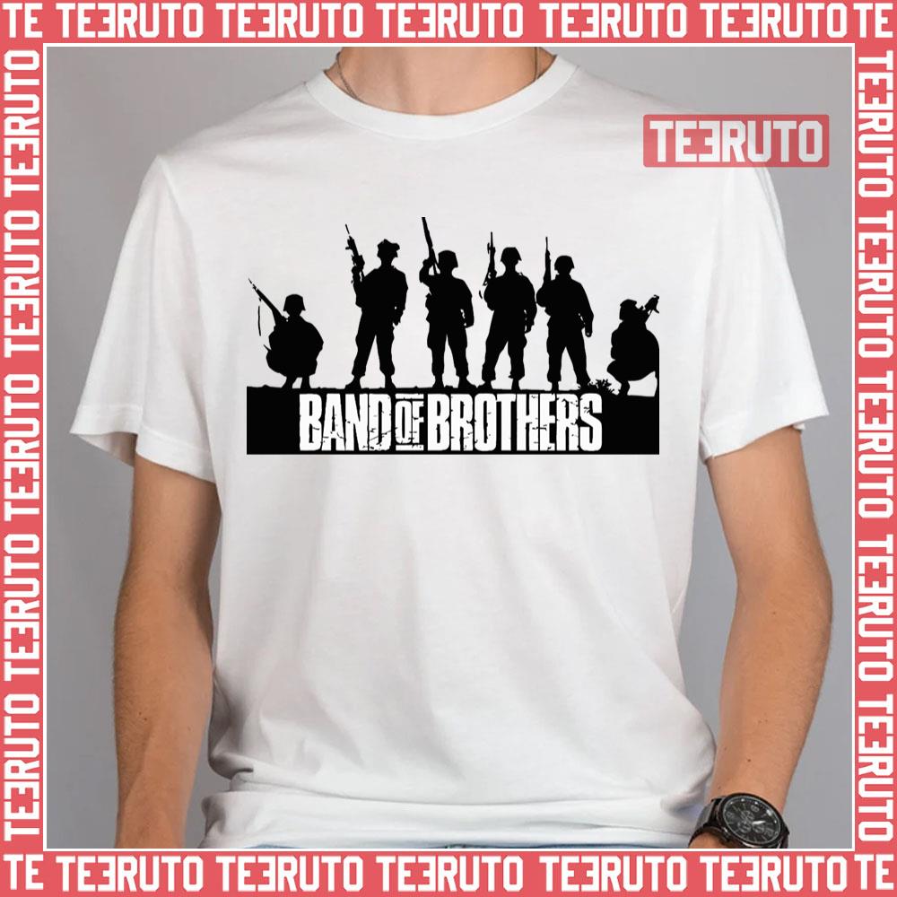 Black Logo Band Of Brothers Crest Wwii Soldiers Unisex T-Shirt